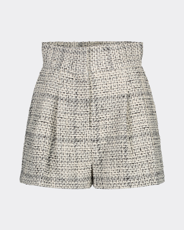 Ofali Two-Toned Tweed Shorts Weiss