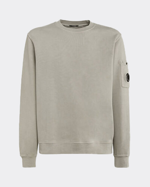 Crewneck Goggle Logo Sweater Silber