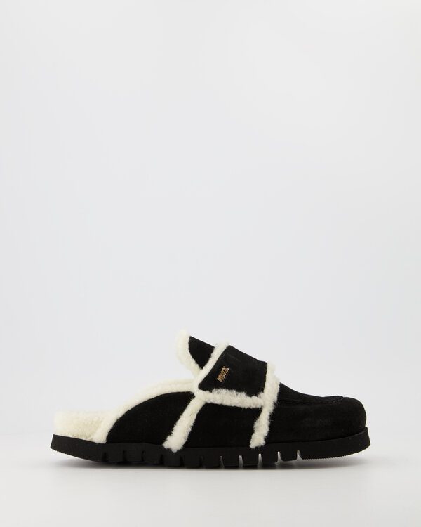 Teddy Fur Slipper Zwart