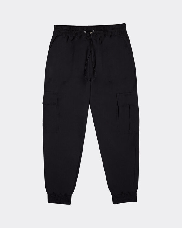 Nylon Cargo Pants Black