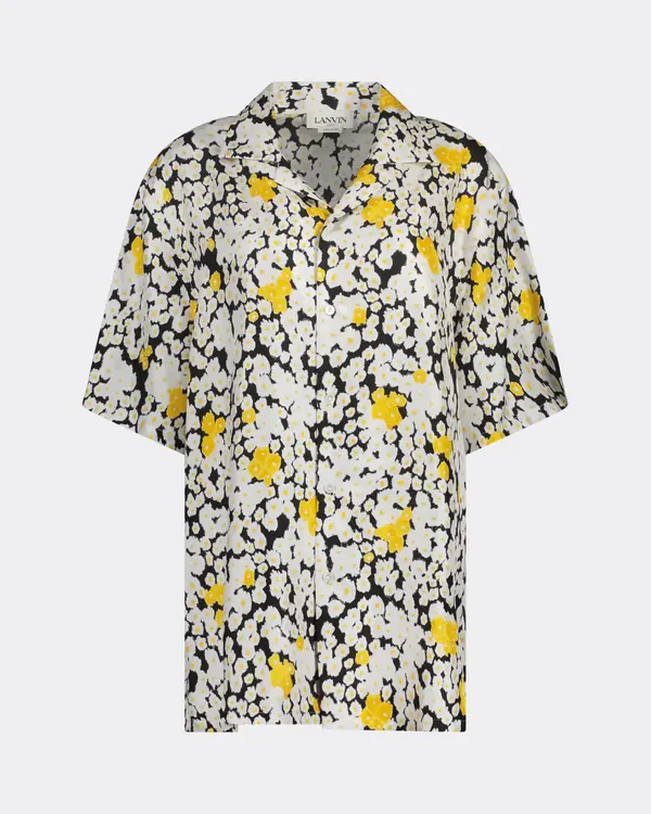 Printed Bowling Shirt Schwarz