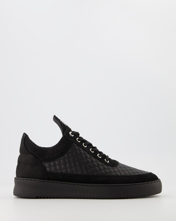 Low Top Quilted Sneakers Black
