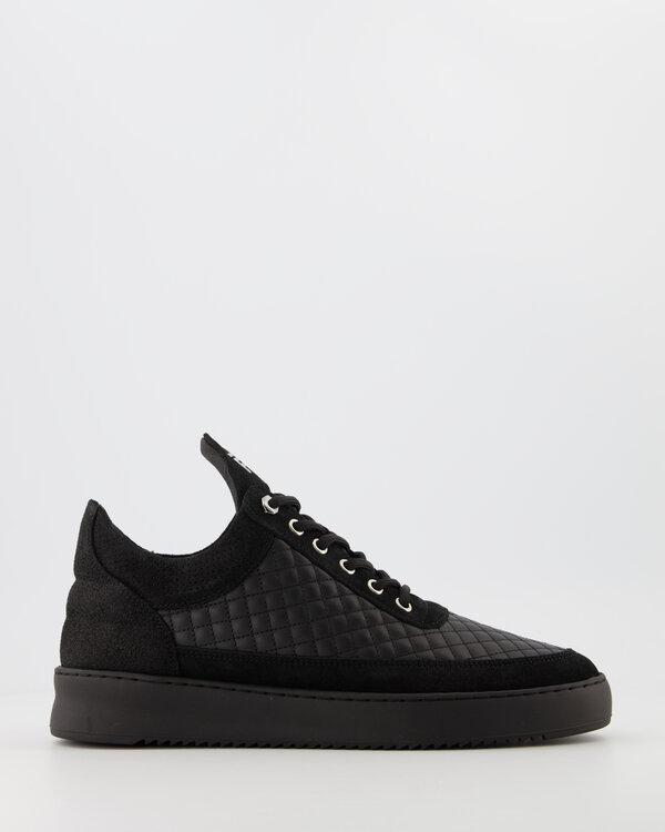 Low Top Quilted Sneakers Schwarz