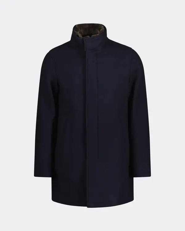 Men`s Woven Coat Dark Blue