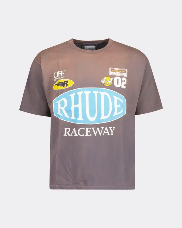 Raceway T-Shirt Vintage Grijs