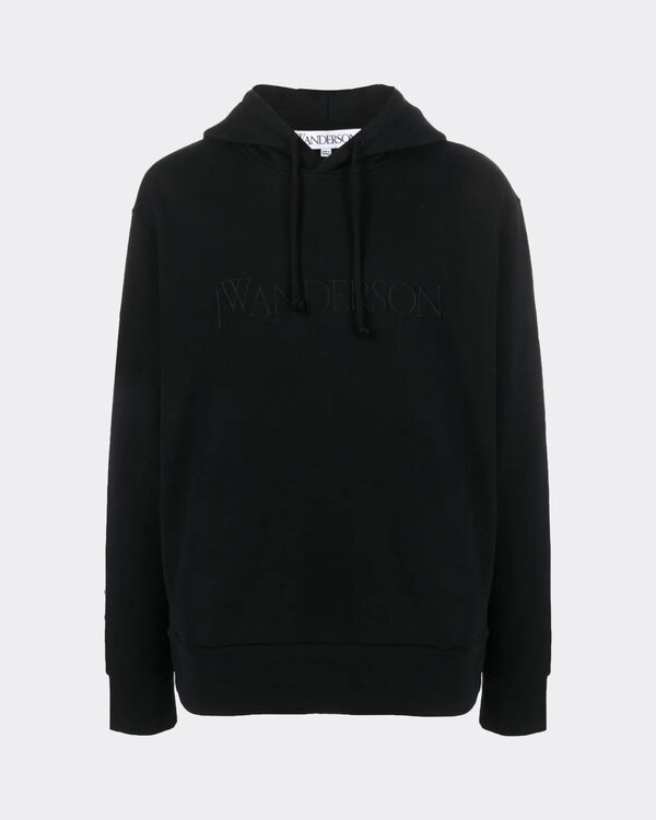 Embroidery Logo Hoodie Black