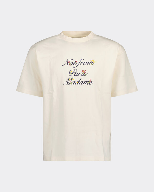 Le T-Shirt Slogan Fleurs Creme