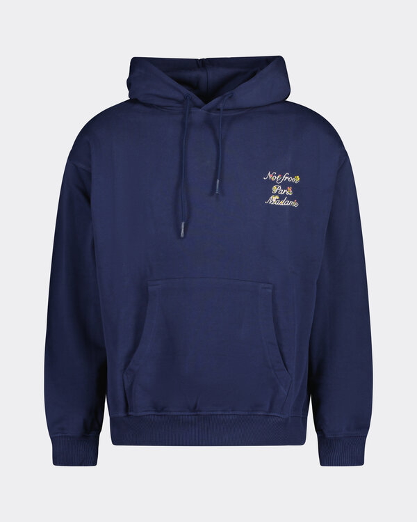 Le Hoodie Slogan Fleurs Navy