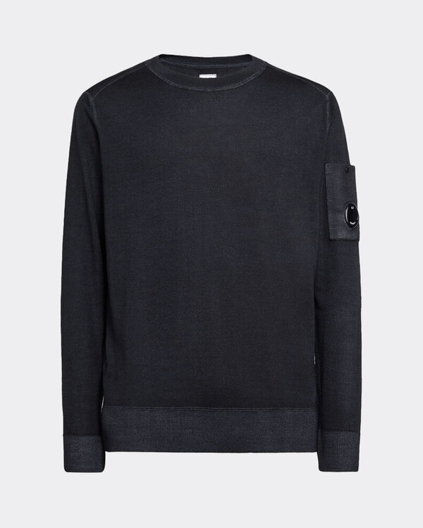 Merino Wool Plain Jumper Marine