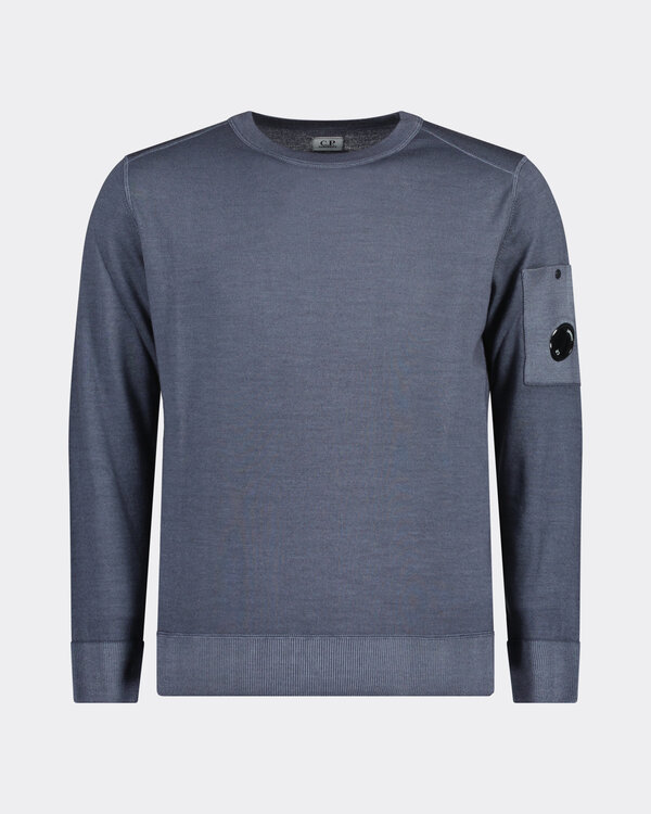 Merino Wool Plain Jumper Grey