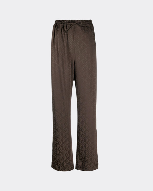 Moon Diamant  Satin Pyjama Pants Brown