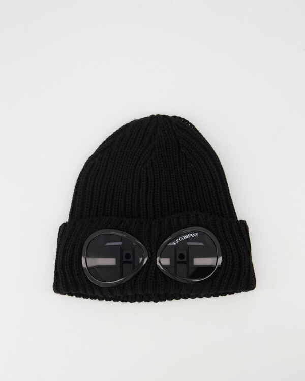 Knit Goggle Cap Black