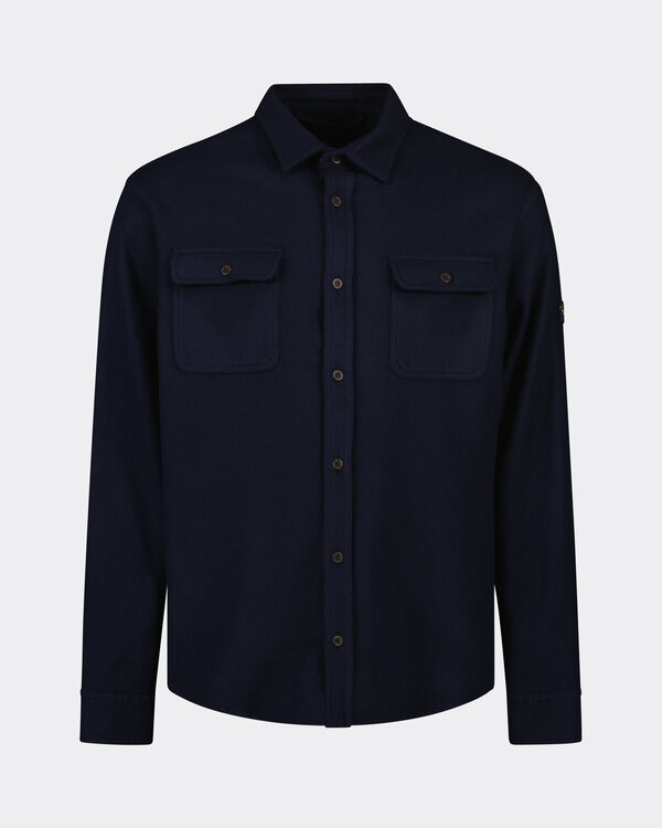 Woollen Overshirt Blau