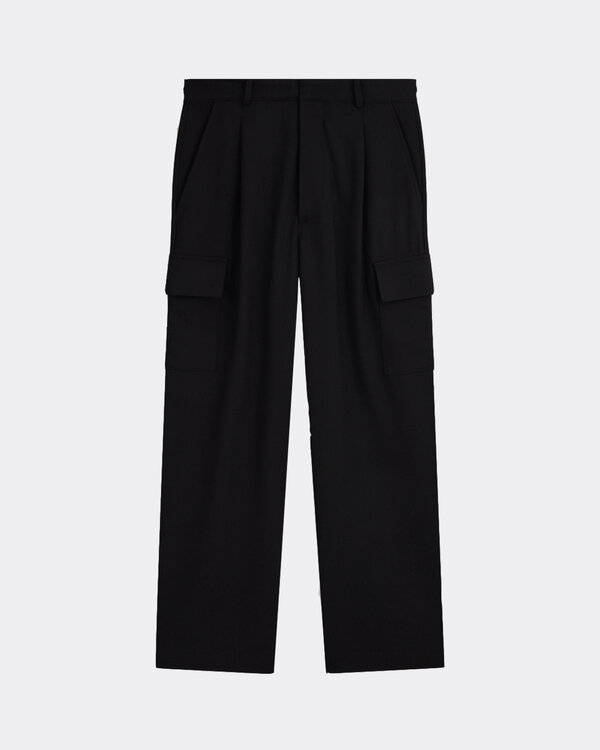 Le Pantalon Cargo Flanelle Black