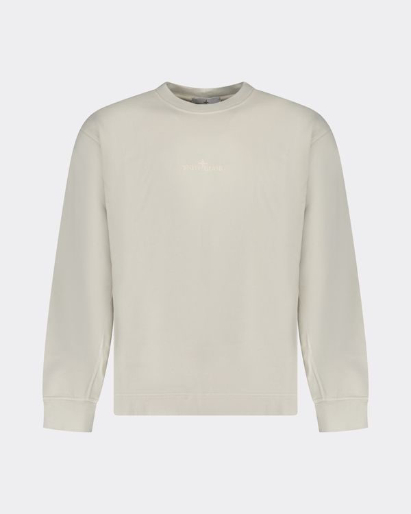 65477 Front Logo Sweater Offwhite Oversized