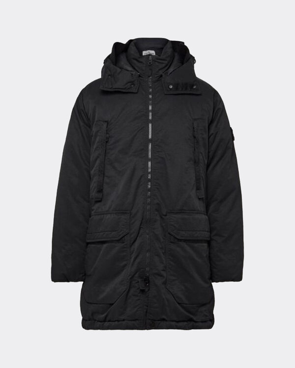 71321 Opaque Nylon Twill Jacket Zwart