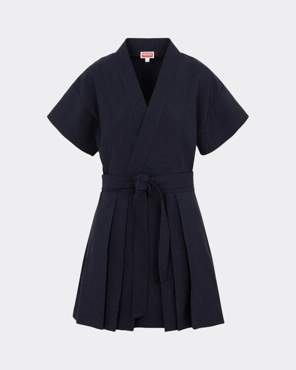 Kimono Mini Dress  Blue