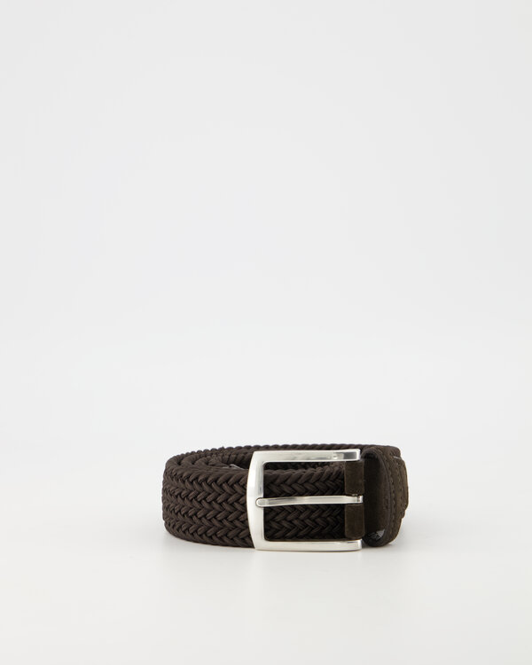 Elastic Braided Belt Brown