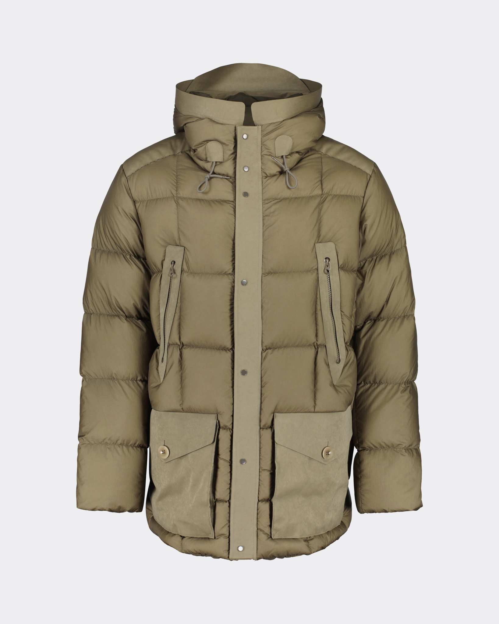TenC Cyclone combo down parka Ten C Norsel Combo Down Parka Green