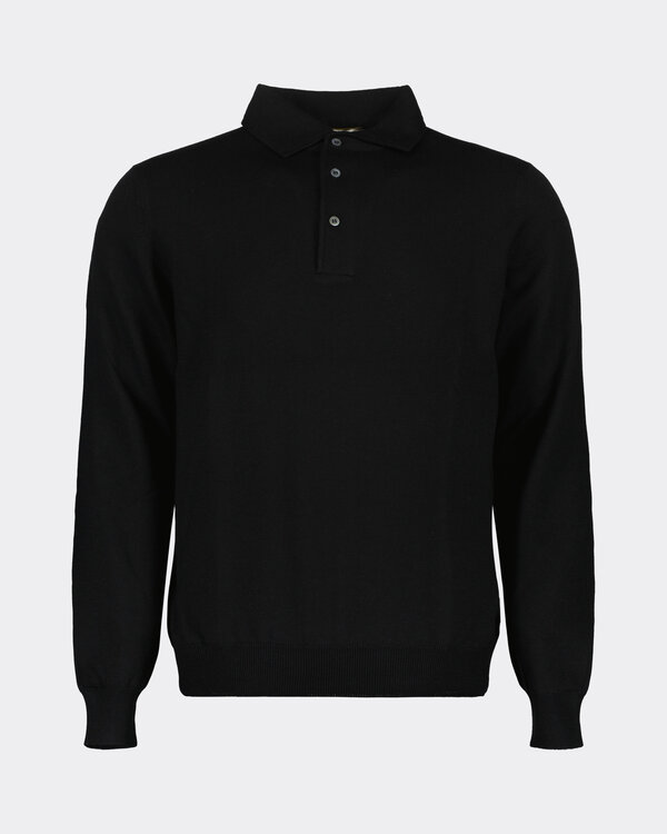 Longsleeve Polo Zwart