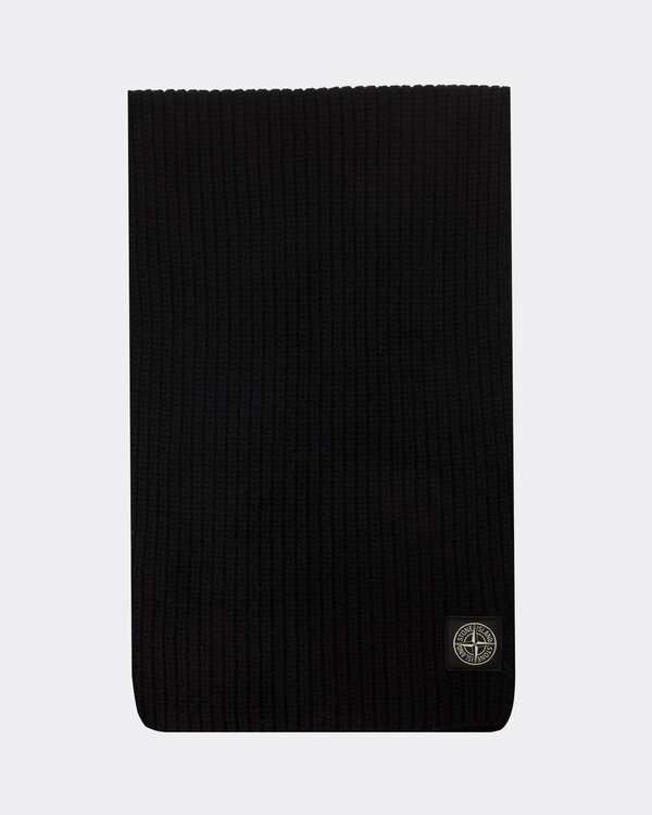 N15B5 Ribbed Scarf Black