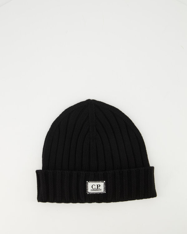 Logo Knit Hat Black