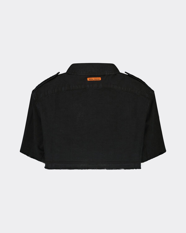 Vintage Wash Canvas Shirt Black