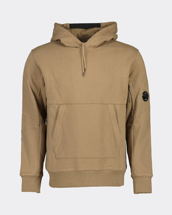 Diagonal Raised Hoodie Beige