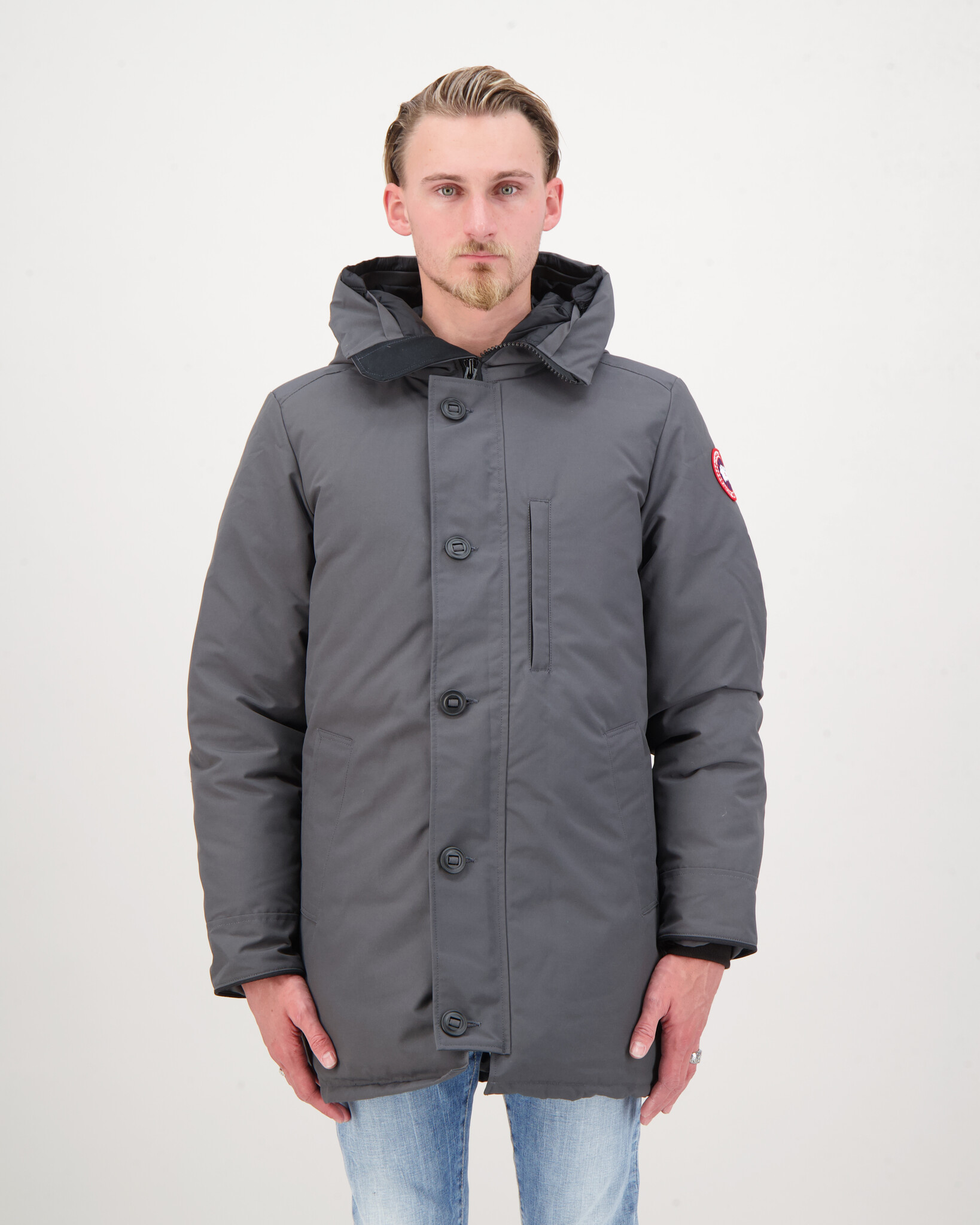 Canada goose grey sales parka mens