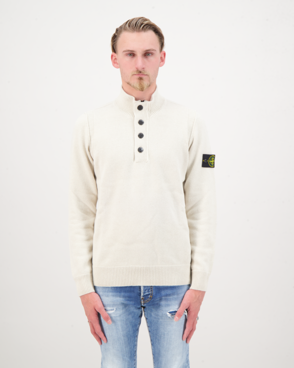 540A3 Knitwear Half Zip Offwhite