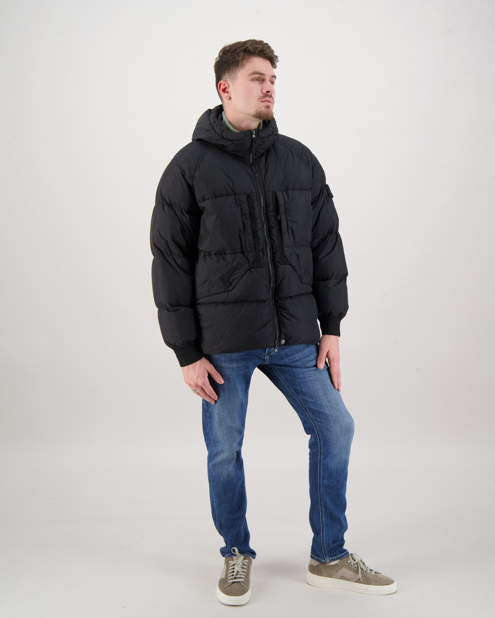 40723 Garment Dyed Crinkle Reps Down jacket Black - Beachim 40723 Garment Dyed Crinkle Reps Down jacket Black - Beachim