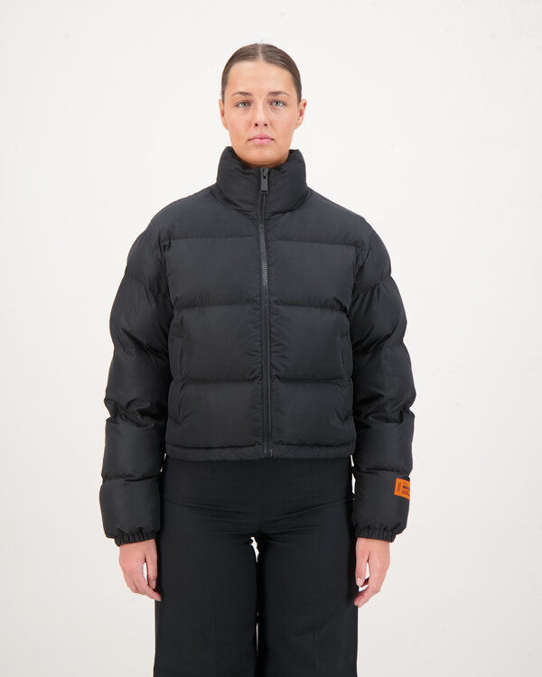 EX-RAY Nylon Puffer Jacket Black