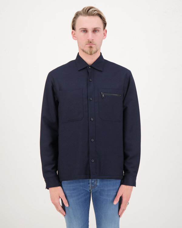 Tech Merino Overshirt Dunkelblau