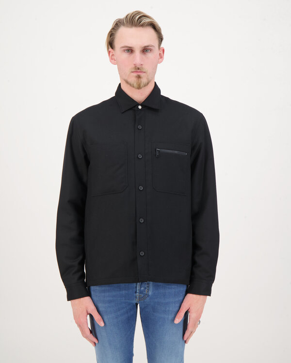 Tech Merino Overshirt Schwarz