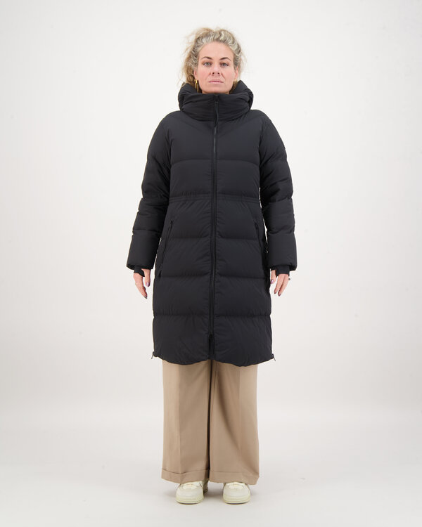 Matt Stretch Long Puffer Parka Zwart