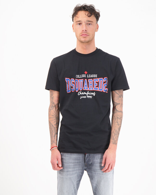 College T-Shirt Schwarz