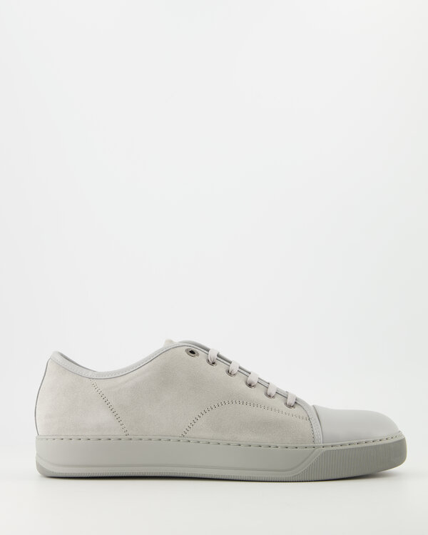 Suede Captoe Low Top Sneakers Light Grey