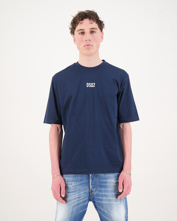 DSQ2 Mid Logo T-Shirt Blau