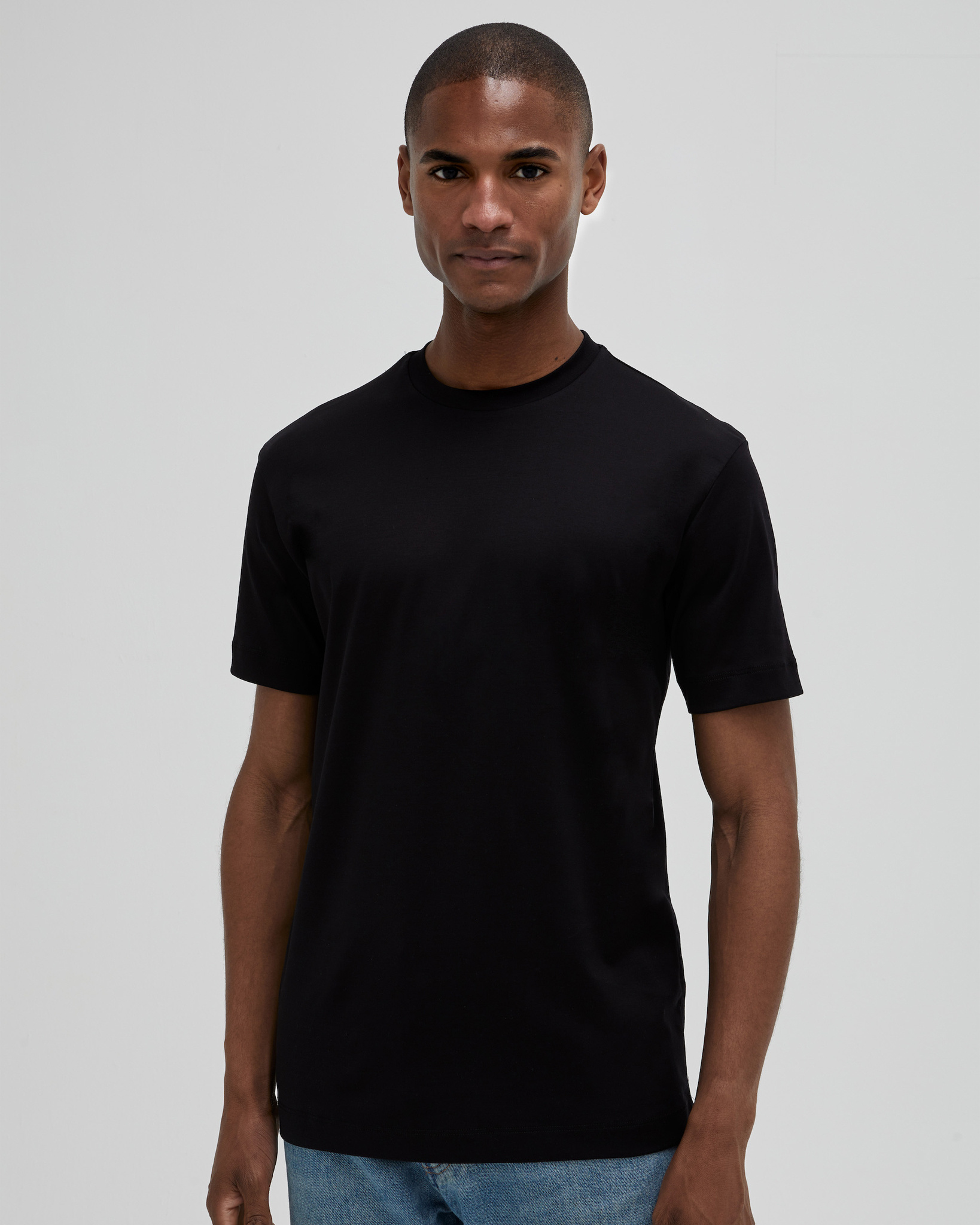 Valenza Interlock Supima T-Shirt Black - Beachim