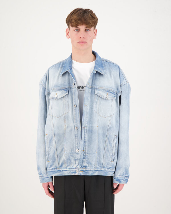 Logo Denim Jacket Blau