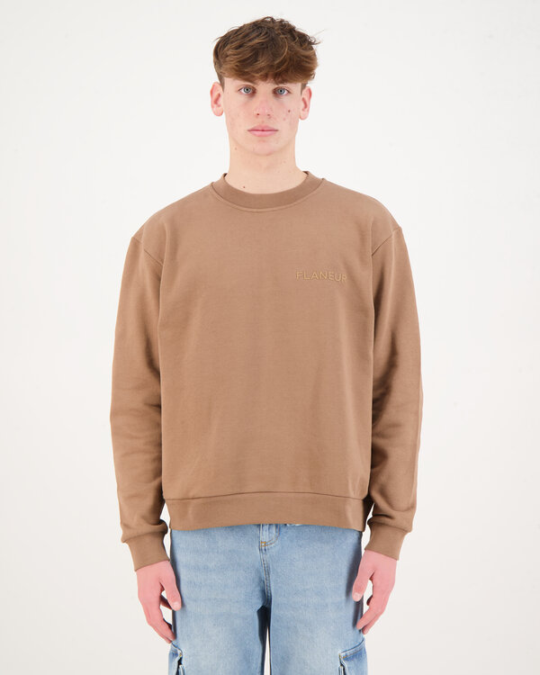 Tonal Logo Sweater Brown