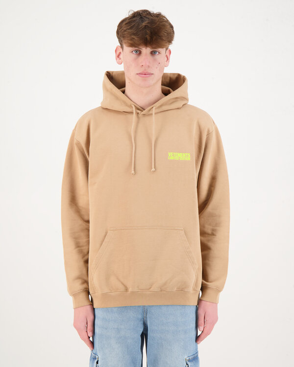 Embroidered Logo Regular Fit Hoodie Braun