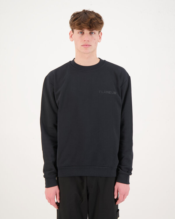 Tonal Logo Sweater Black