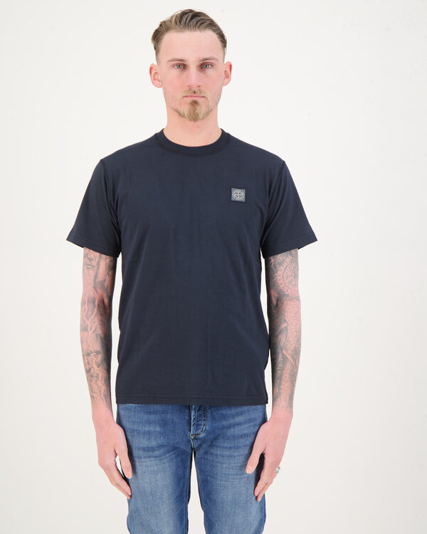 23757 Washed Basic T-Shirt Navy