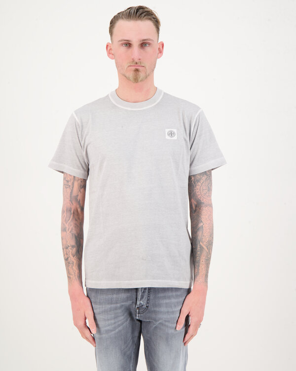 23757 Washed Basic T-Shirt D.Grau