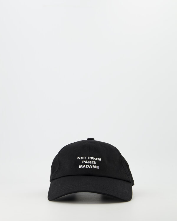 La Casquette Slogan Cap Schwarz