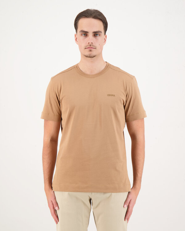 Basis Logo T-Shirt Beige