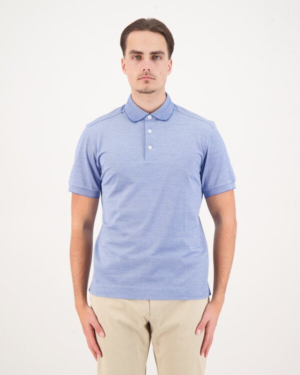 Short Sleeve Polo Blau