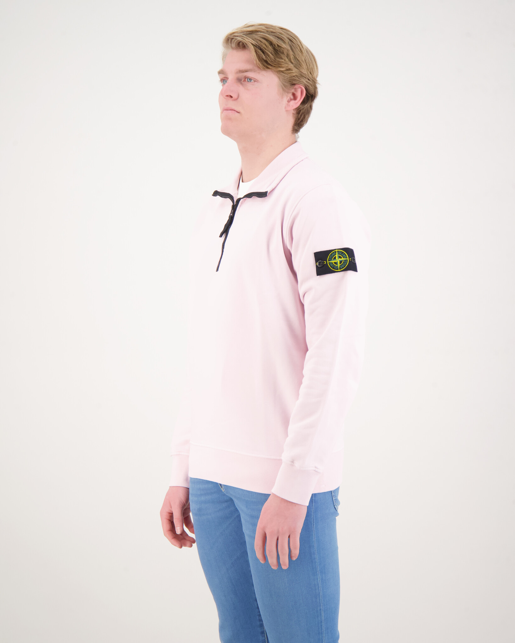 Stone Island 61951 Felpa Half Zip Sweater Pink - Beachim Stone Island 61951 Felpa Half Zip Sweater Pink - Beachim