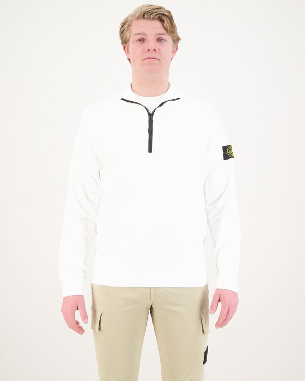 61951 Felpa Half Zip Sweater White